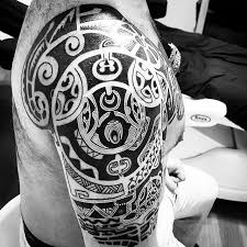 Lion chest tattoo in tribal style. 100 Best Aztec Tattoo Designs Ideas Meanings In 2019