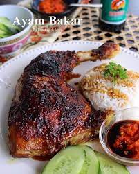 Ayam bakar dg sambal padang (padang'sgrilledchicken w sauce). To Food With Love Ayam Bakar Indonesian Grilled Chicken Food Malay Food Indonesian Food