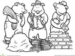 Excite your child for reading by recalling a childhood favorite fable while working on this …. Color The Three Little Pigs Worksheet Education Com Three Little Pigs Story Three Little Pigs Little Pigs