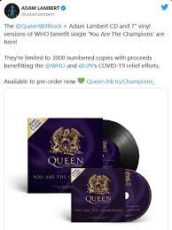 See more ideas about adam lambert, adams, queen. Adam Lambert 24 7 News Queen Adam Lambert S You Are The Champions Limited Edition Cd 7 Vinyl Pre Order Avail