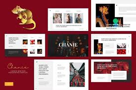Chanie Chinese New Year Google Slides Template In 2020 Google Slides Template Templates Google Slides