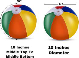 Beach ball sizes are measured flat deflated from tip to stem. Buy Beach Balls In Bulk Pack Of 12 16 Inch Inflatable Rainbow Beach Ball Toys For Kids Dozen Beach Balls For Games Pool Toys Decorations Party Favors By Bedwina Online In Vietnam B07rc31d29