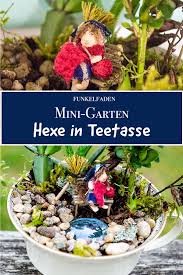 Diy Mini Garten Mit Kleiner Hexe Funkelfaden Mini Garten Karton Basteln Bastelanleitungen