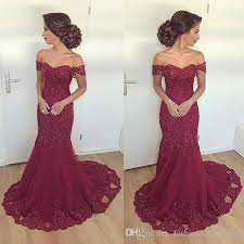 Burgundy Tulle Mermaid Wedding Dresses Off The Shoulder Appliques Beaded Plus Size Lace Wedding Dress Bridal Gowns Modest Bride Dress Beaded Mermaid Wedding Dre Prom Dresses Long Lace Burgundy Prom Dress