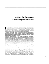 If not, a bit of quick. The Use Of Information Technology In Research Information Technology And The Conduct Of Research The User S View The National Academies Press