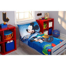 Disney Mickey Mouse Adventure Day 4 Piece Toddler Bedding Set Walmart Com Toddler Bed Set Toddler Bedroom Sets Toddler Bed