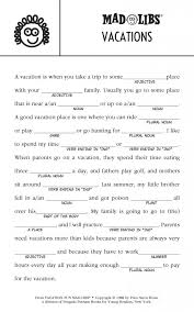 Vacation Mad Libs Mom Must Read Printable Mad Libs Road Trip Entertainment Mad Libs