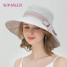 SOMALER Summer Cotton Sun Hats for Women Foldable UPF50 Sun Protection  Beach Hat