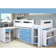 We've created a loft bed with more space saving capabilities than ever before. Michigan Braxton Low Loft Group White Blue