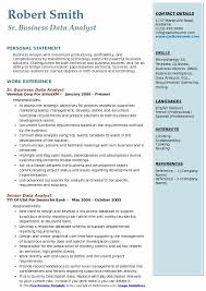 business data analyst resume samples