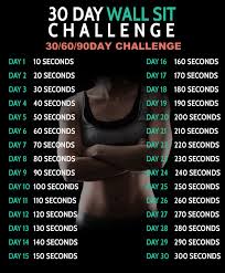 30 Day Wall Sit Challenge 306090 D