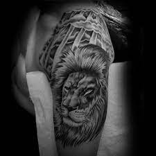 Top 63 Lion Sleeve Tattoo Ideas 2021 Inspiration Guide Cool Half Sleeve Tattoos Lion Sleeve Tattoo Half Sleeve Tattoos Designs