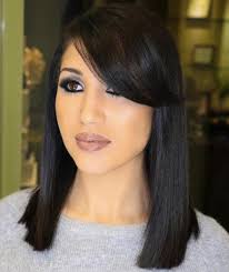 12.medium layeredhairstyle with side bangs. 20 Modern Ways To Style A Long Bob With Bangs