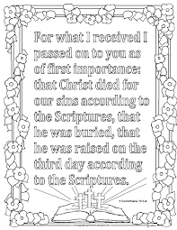 The new world translation of the holy scriptures is published by jehovah's witnesses. Coloring Pages For Kids By Mr Adron Free Printable 1 Corinthians 15 3 4