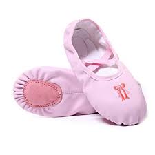 Dogeek Pink Ballet Shoes Women Leather Ballet Pumps Dance