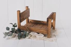 Real Wood Newborn Bed Prop Rustic Oak Newborn Bed Prop Etsy Newborn Bed Diy Newborn Photography Props Newborn Props