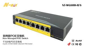 N Net Nt Wg800 Af8 Is An Unmanaged 8 Ports Gigabit Poe Switch That Every Port Can Be Used As The Uplink Ports Network Switch Switch Poe