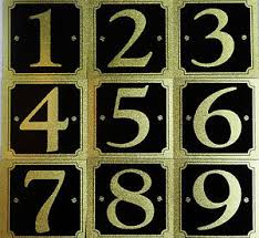 Log house number 9, antique brass by buck snort lodge products (1) $27. Self Adhesive House Numbers Digits 0 9 Signs Gate Gold Golden Stickers Door Wall Ebay