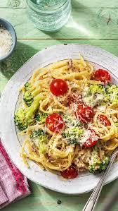 Rezept Blitzschnelle Pasta Nach Cabonara Artmit Brokkoli Kirschtomaten Und Bacon Spaghetti Carbonara Fur Die Ganze Kirschtomaten Einfache Gerichte Carbonara