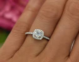 3 4 Ctw Classic Square Halo Engagement Ring Man Made Diamond Square Halo Engagement Rings Square Engagement Rings Pink Morganite Engagement Ring