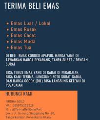 Setelah memenuhi semua syarat yang dibutuhkan pegadaian, tahap selanjutnya yaitu menentukan besar biaya yang harus dikeluarkan (administrasi). Jualemasrusak Emaslokal Emasputih Jual Emas Tanpa Surat Facebook