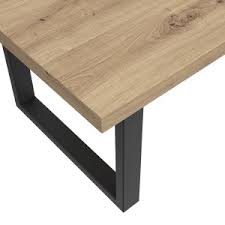 Table basse bois clair rectangulaire. Table Basse Rectangulaire Bois Clair Pieds Metal Zig