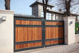 Wooden driveway gates with solid metal frame. Wooden Electric Gates The Key Facts Abca Systems