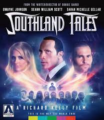 Southland Tales : Dwayne Johnson, Seann William Scott, Sarah Michelle  Gellar, Mandy Moore, Justin Timberlake, Miranda Richardson, Wallace Shawn,  Bai Ling, Nora Dunn, John Larroquette, Kevin Smith, Amy Poehler, Wood  Harris, Zelda