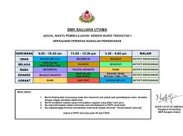 Pusat sumber sekolah (pss) kehadiran : Jadual Waktu Pembelajaran Kendiri Murid Mengikut Tingkatan Sepanjang Tempoh Pkp Sewaktu Di Rumah Smk Saujana Utama