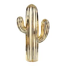 52 profondeur (en mm) : Cactus Deco En Ceramique Dore 19 3x33 8x8cm