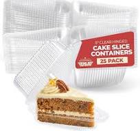 25 Cake Slice Containers with Lids | Hinged Medium Disposable Plastic Cake Containers | Clear Cheesecake Container, Individual Cake Pie Slice Boxes ...