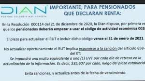 Actualizacion rut pensionados / 08wwvfpdhi88sm. Peticion Director Dian Jose Andres Romero Tarazona Aplazar Actualizacion Del Rut Para Pensionados De Acuerdo A La Resolucion 000114 2020 Change Org
