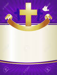 Today's palette i use it in combination with metallic gold accents. A Gold Cross And Dove With Banner Adorns This Royal Purple Background Stock Photo Picture And Royalty Free Image Image 6030683