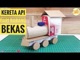 Cara cara untuk buat kereta mainan dari kotak. How To Make A Train From Paper Cara Membuat Kereta Api Dari Barang Bekas Youtube