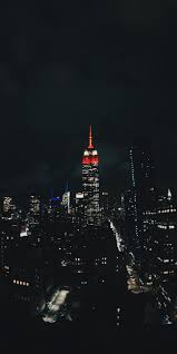 Black And White New York Wallpaper Iphone Night New York City Buildings Dark 1080x2160 Wallpaper Cityscape Wallpaper New York Wallpaper City