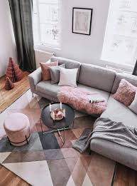 Rug Pink And Grey Color Scheme On We Heart It Pink Living Room Living Room Scandinavian Living Room Grey