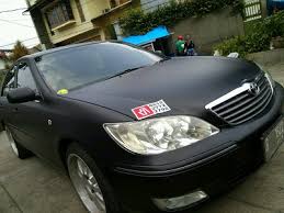 Agar mobil tidak terlihat monoton dengan warna putih. Stiker Mobil Bandung Camry Hitam Doff Mangele 4 Stiker Mobil Bandung Mangele Wrapshop