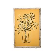 Make the picture or silhouette art mason jar vases that will rock as a wedding gift and also clean well the mason jars and then add straws into them to get fantastic tumblers out of them! Golden Yellow Floral Mason Jar Farmhouse Style Wall Art Wawl Decor Wawl Decor