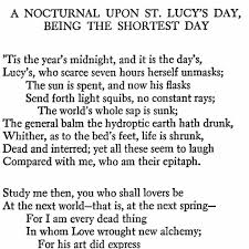 John Donne A Nocturnal Upon St Lucy S Day Being The Shortest Day Poeti