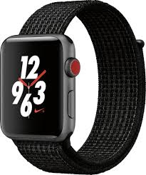 Best Buy Apple Watch Nike Series 3 Gps Cellular 42mm Space Gray Aluminum Case With Black Pure Platinum Nike Sport Loop Space Gray Aluminum Mqlf2ll A Apple Watch Apple Watch Nike Buy