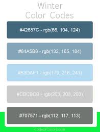 You look amazing in the deep, vivid shades of your palette, e.g. Winter Color Palette Hex And Rgb Color Codes