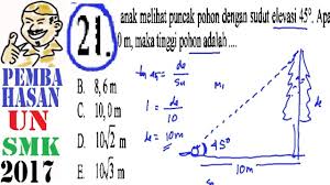 Hpn = hp yang diket +∆h pn koreksi contoh perhitungan : Un Smk 2017 Matematika Pembahasaan No 21 Menghitung Tinggi Pohon Youtube