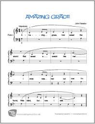 T'was grace that taught my heart to fear. Amazing Grace Easy Intermediate Free Piano Sheet Music 3 Levels Bluebird Music Lessons