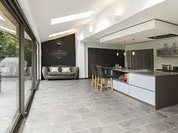 A simple grey stripe will make for one of the best kitchen wallpaper ideas when looking to add some texture, without being overbearing in your room. Kitchenideas455 Kitchen Extensions Ideas Photos