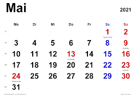 Klicken sie also auf den roten knopf, um zur druckseite zu gelangen. Kalender Mai 2021 Als Pdf Vorlagen