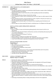 Someone who performs the job of a financial associate is very good with financial and accounting information. Mutual Fund Resume Samples Velvet Jobs
