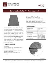 Can be installed on top of a subfloor and below a heating element. Warmlyyours Czrg 24x48 P04 Specification Manualzz