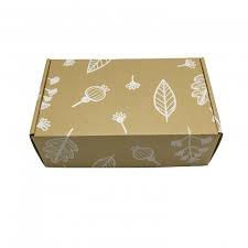 Brown Kraft Paper Tuck Top Box Printed In White The Size Of This Box Is 25 15 8cm Different Patterns Corrugated Box Design Hot Foil Stamping Packaging Prints