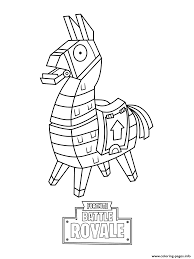 Print Mini Fortnite Lama Skin Coloring Pages Fortnite Coloring