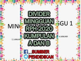 Bagi membolehkan rekod rph ini disusun dengan kemas dan baik guru boleh menggunakan pembahagi atau divider rph bagi membahagikan setiap rph sepanjang tahun itu mengikut minggu minggu tertentu. Divider Mingguan Rph 2020 Sumber Pendidikan
